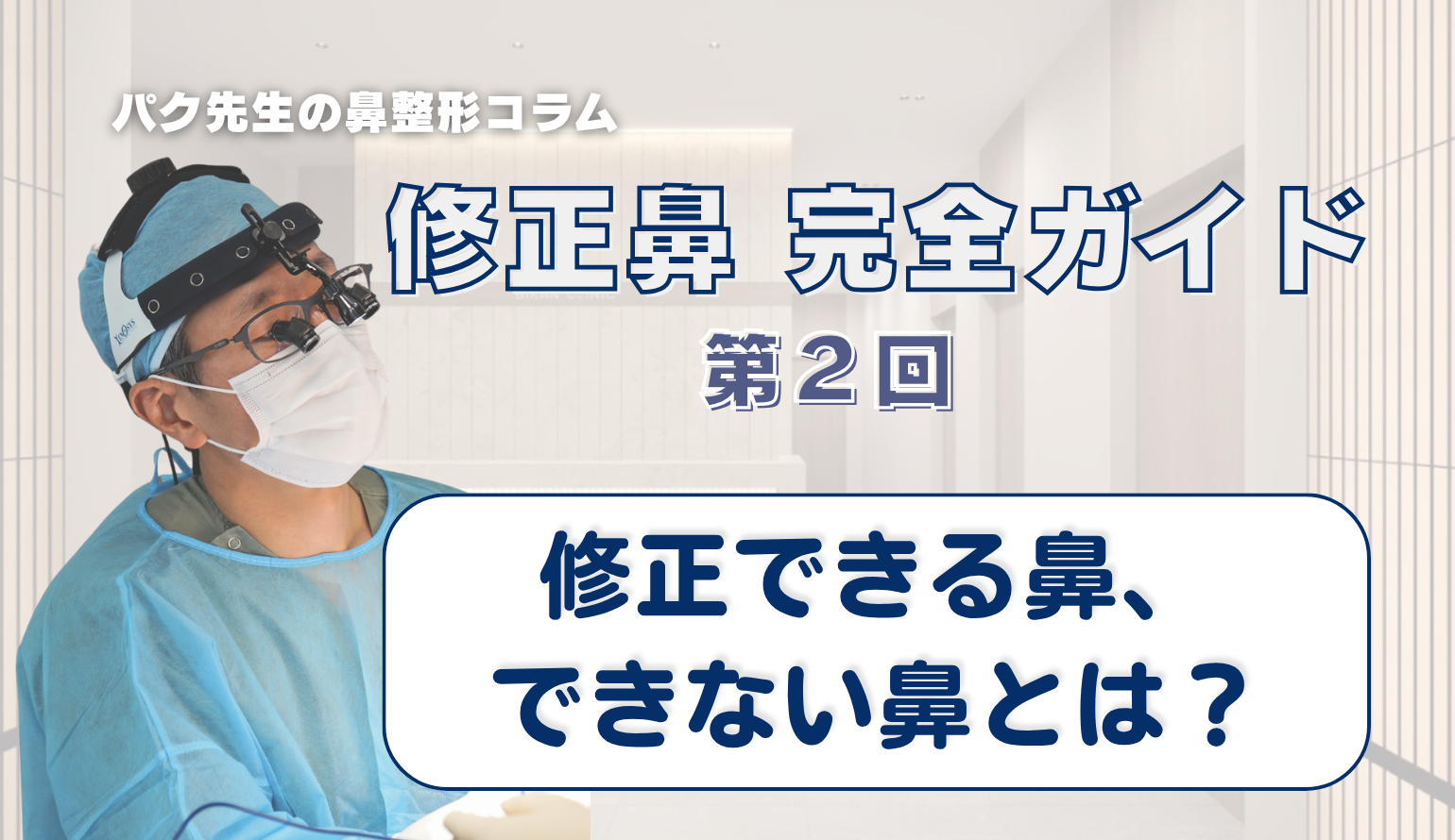 【修正鼻 完全ガイド 第2回】