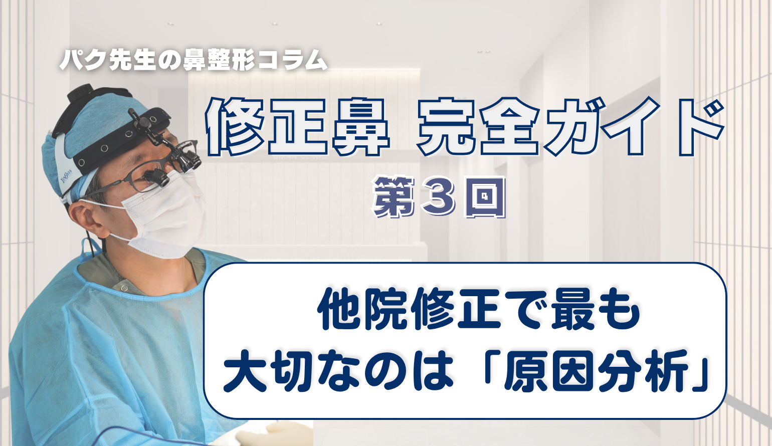 【修正鼻 完全ガイド 第3回】